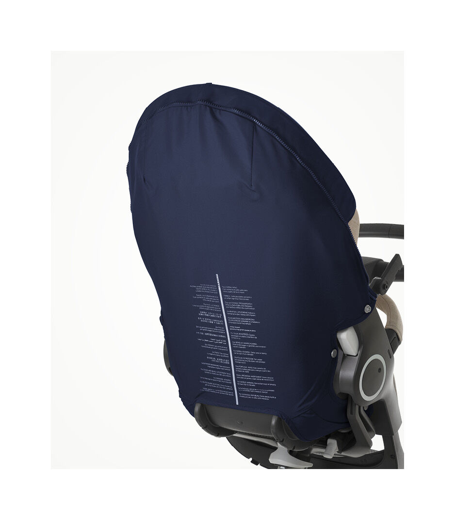 Stokke® Stroller Seat spare part. 179316 Stokke® Stroller Seat Rear Textile Cover Deep Blue.